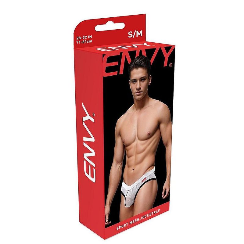 Envy Sport Mesh Jock White-BLE110-WHT-S/M