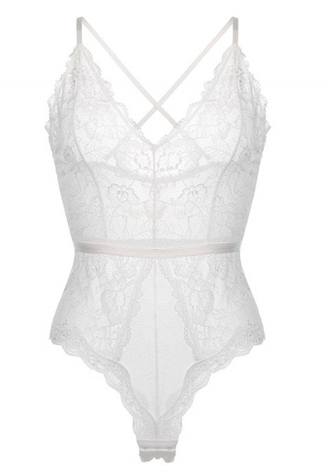 Sexy Lace Temptation Transparent Bodysuits-SMX6662
