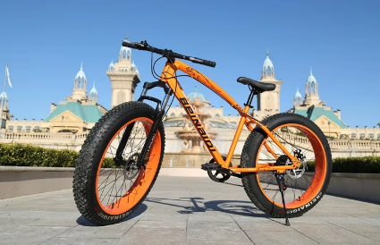 7 Speed Unisex Fat Tyre Mountain Bikes- Orange