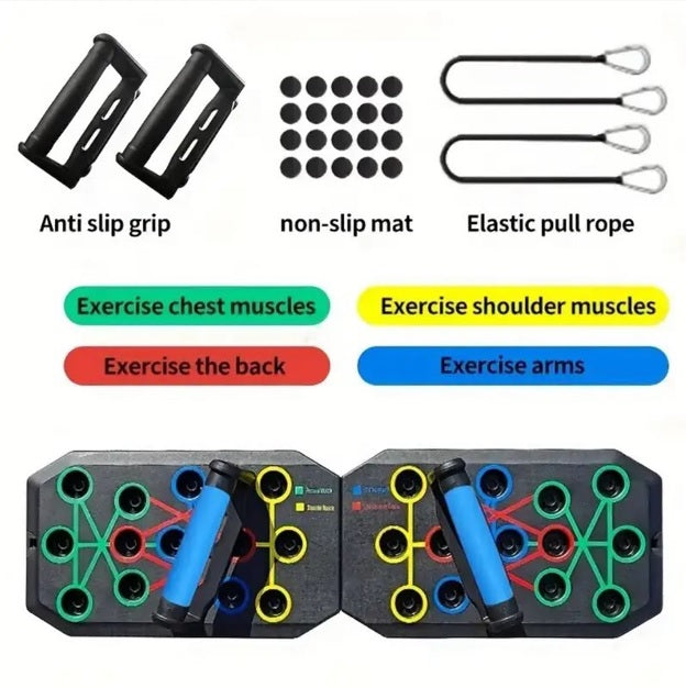 Multifunctional 30-Hole Push-Up Board for Core & Ab Workouts