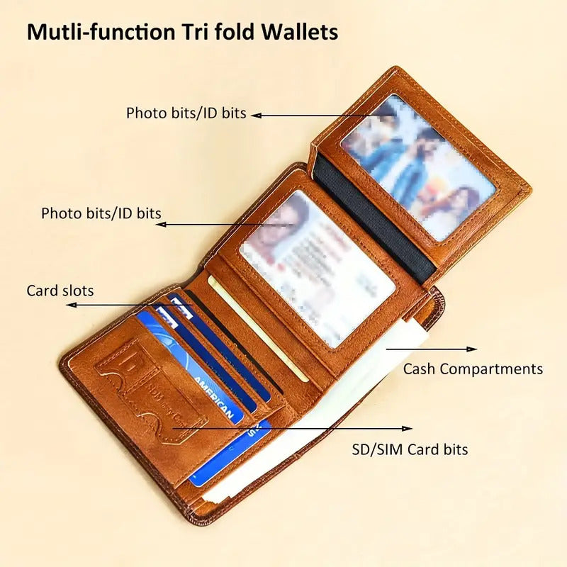 Vintage Genuine Leather RFID Blocking Wallet - CIEPHIA 
