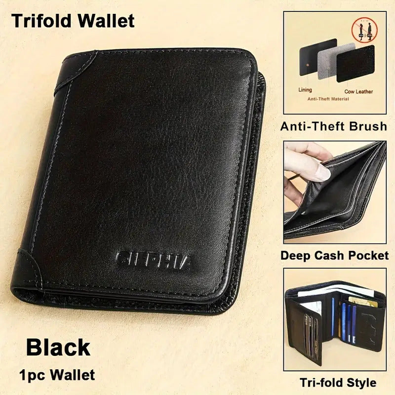 Vintage Genuine Leather RFID Blocking Wallet - CIEPHIA 