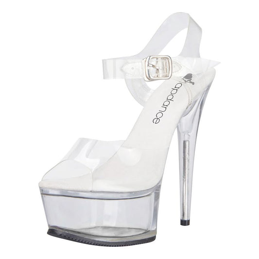 Clear Platform Sandal With Quick Release Strap 6in Heel-LS-01-7