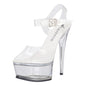 Clear Platform Sandal With Quick Release Strap 6in Heel-LS-01-7
