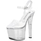 Clear Platform Sandal With Quick Release Strap 7in Heel-LS-02-7