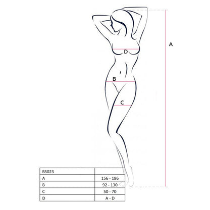 Bodystocking Fishnet  With Open Cleavage BLK-BS023-BLK-OS
