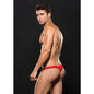 Microfibre Low Rise Zip Thong Red-BLE062-RED-M/L