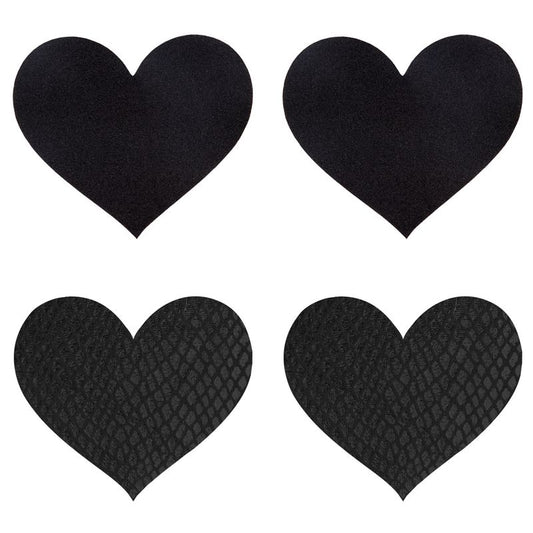 Classic Black Hearts Pasties-PK-022H-BLK