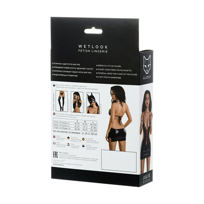 Glossy Dress Wetlook w Red Laces Julie-955014-S