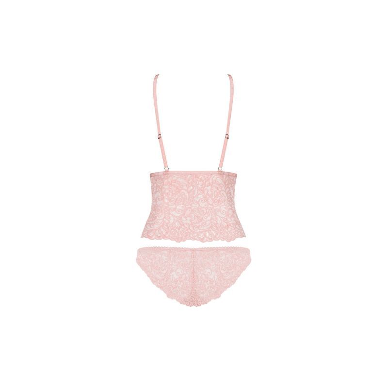 Delicanta Top and Panties Pink-1692-L/XL-PNK