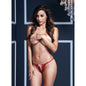 Lace Up Front G String Panty-BLW3116-RED-XL
