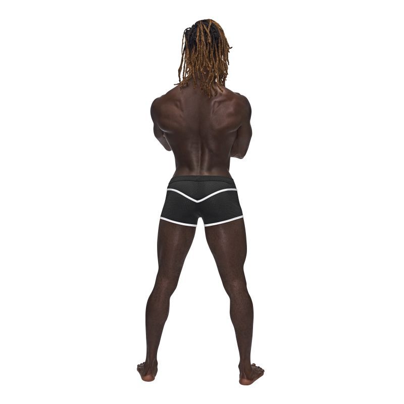 Male Power Sport Mesh Mini Short Black-142-273-BLK-XL