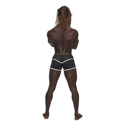Male Power Sport Mesh Mini Short Black-142-273-BLK-XL