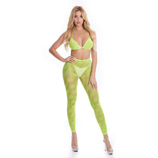All About Leaf Bra Set Green-23082-GRN-O/S