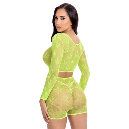 Leaf It To Me Short Set Green-23081-GRN-O/S