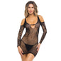 Between The Lines Dress-7100-BLK-O/S