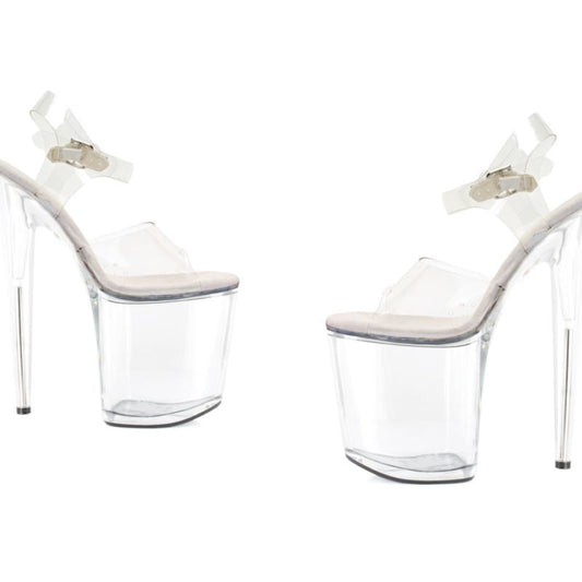Clear Platform Sandal 8in-850-BROOK-CLR-8