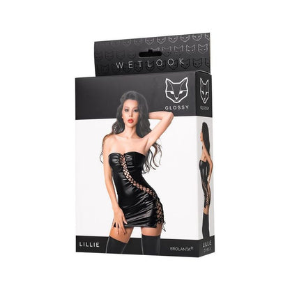 Glossy Lillie Dress-955040-BLK-L