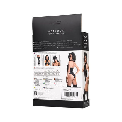 Glossy Eileen Bodysuit-955042-BLK-M