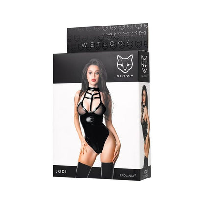 Glossy Jodi Bodysuit-955046-BLK-S