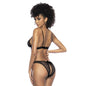 Flower Lace 2 Pc Set Black-M8794-BLK-S/M