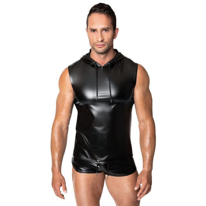 Frenzy Sleeveless Hoodie-H081-BLK-S