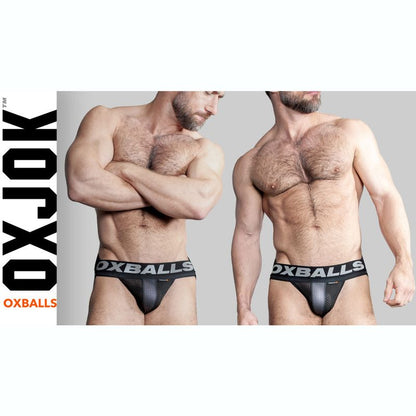 Oxballs Airmesh Swagger Jockstrap Tar Black-JOK-1010-BLK-M