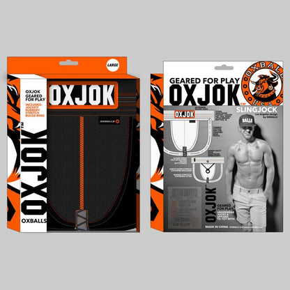 Oxballs Slingjock Upthrust Slider-Strap Jock Black Iron-JOK-1000-BLK-S