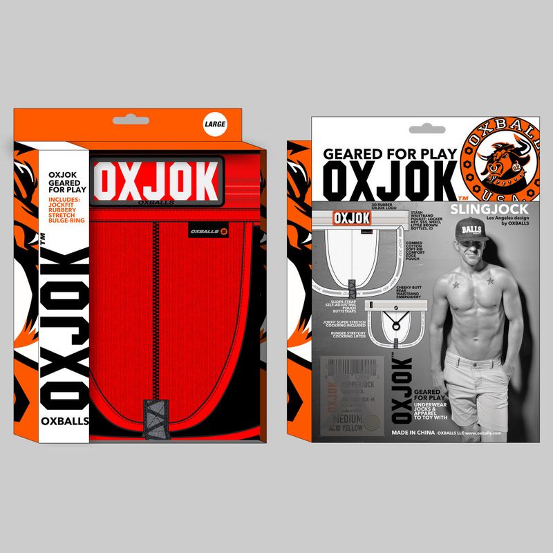 Oxballs Slingjock Upthrust Slider-Strap Jock Red Hot-JOK-1000-RED-S
