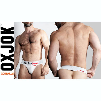Oxballs Hunker Slider Strap Jock White Snow-JOK-1001-WHT-S