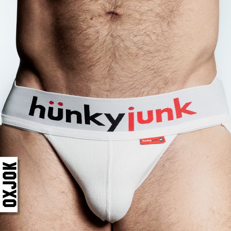 Oxballs Hunker Slider Strap Jock White Snow-JOK-1001-WHT-S