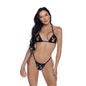 PlayBoy Gold Metallic Bunny 2 Pc Bikini Set-PBS104-Blk/Gold-XS