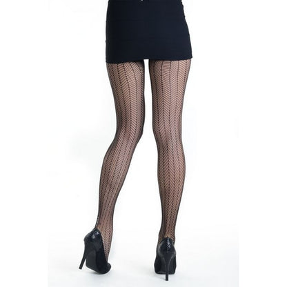 Sensual Arrow Mesh Tights Black-828DY716-BLK