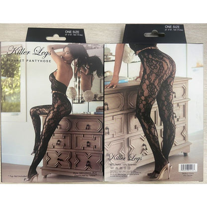 Sensual Arrow Mesh Tights Black-828DY716-BLK