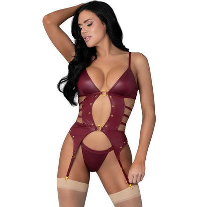 Kira Burgundy Kiss Two Piece Set-PAK259-BN-S/M