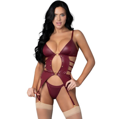 Kira Burgundy Kiss Two Piece Set-PAK259-BN-S/M