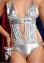 Metallic Monokini Romper-YF11113