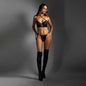 EDGE Longline Lace Bra & Panty - S/M - Black - S/M Size-EG2405-SM-B