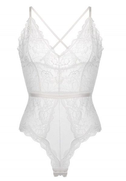 Sexy Lace Temptation Transparent Bodysuits-SMX6662