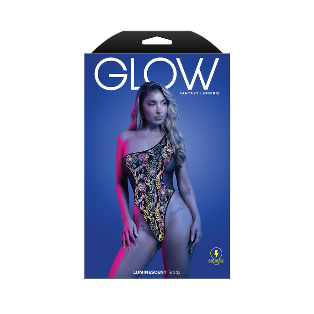 GLOW Luminescent Flash Teddy ML - Black Reflective Teddy - M/L Size-GL2543-ML-B