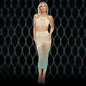 LAPDANCE Green Goddess 2-pc Set - Cream/Green - One Size-LC130