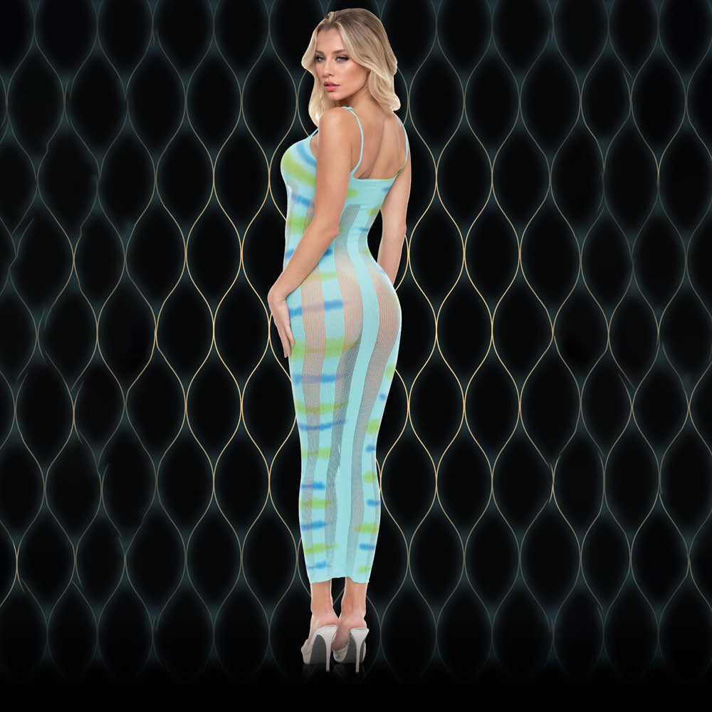 LAPDANCE Blue Horizon Maxi Dress - Blue - One Size-LC134