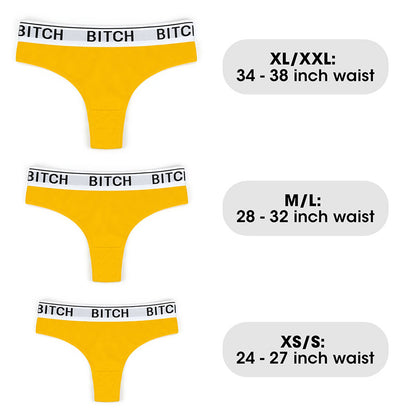 Ingen Bitch Vibrating Panties - Yellow Medium Size Rechargeable Vibrating Panties-LV770202M
