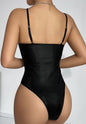 Womens Lingerie Push Up Lingerie Snap Crotch Teddy One Piece Bodysuit-QRY08206