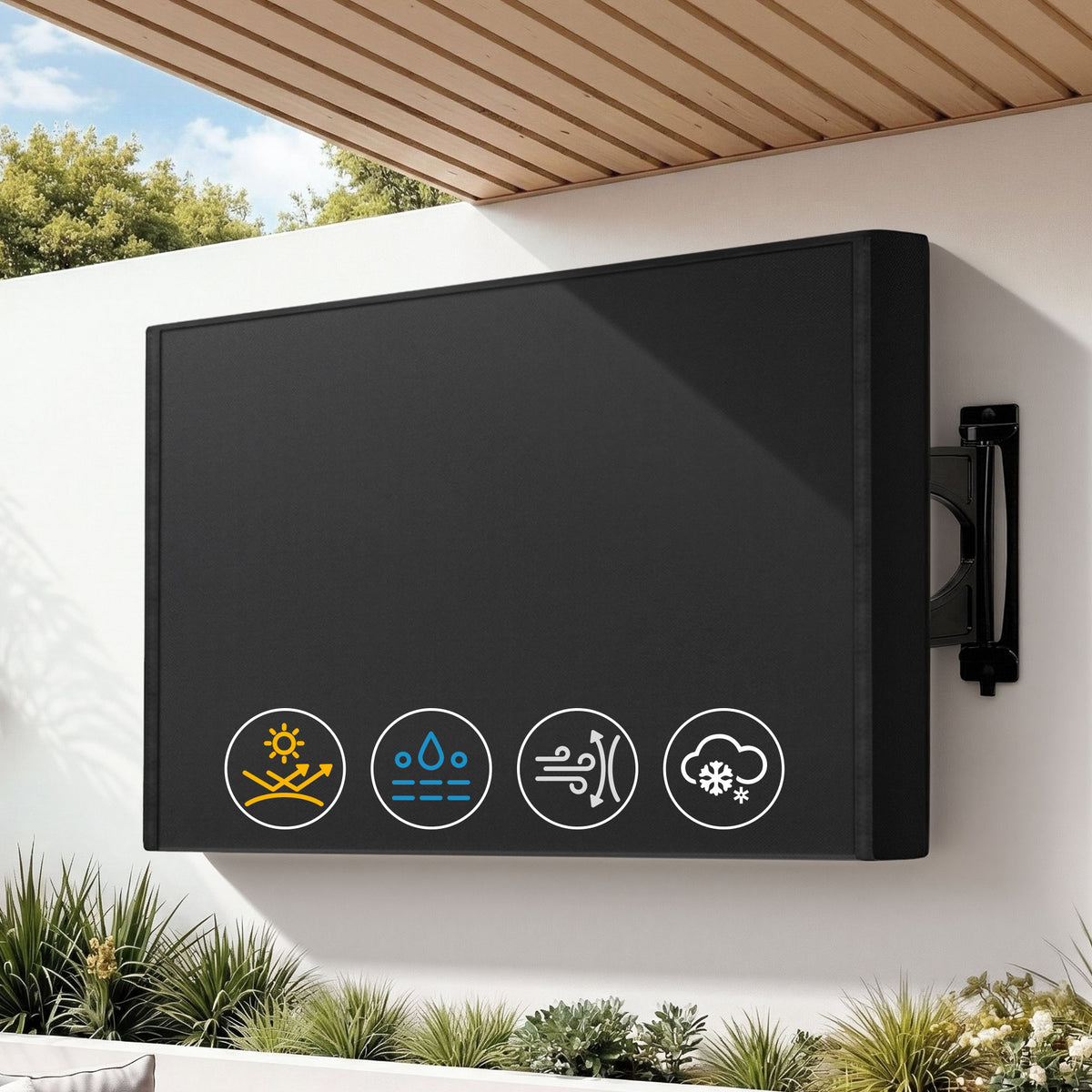 Artiss 55-58 Inch TV Cover Waterproof Outdoor Patio Flat Television Protector