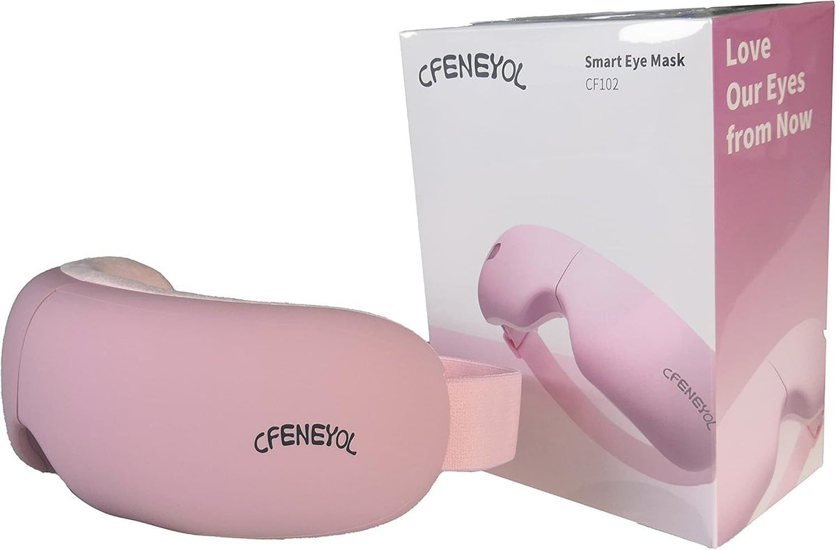 Eye Massager with Heat, Vibration and Warm Compress, Smart Sleeping Eyes Mask with Bluetooth Can Connect with Phone for Music,Gift for Mother's Day