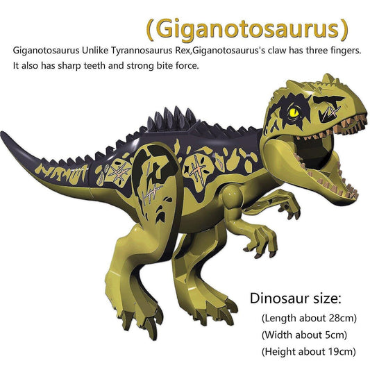 Jurassic Dinosaur World Giganotosaurus Assembled Building Blocks Animal Toys Figures Children Christmas Birthday Gifts - Perfect