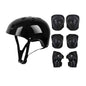 Kids Helmet Knee Elbow Pads Wrist Guard Sport Protective Gear Adjustable Scooter Skateboard Roller Bike Skate Cycling Set for Boy Girl Black