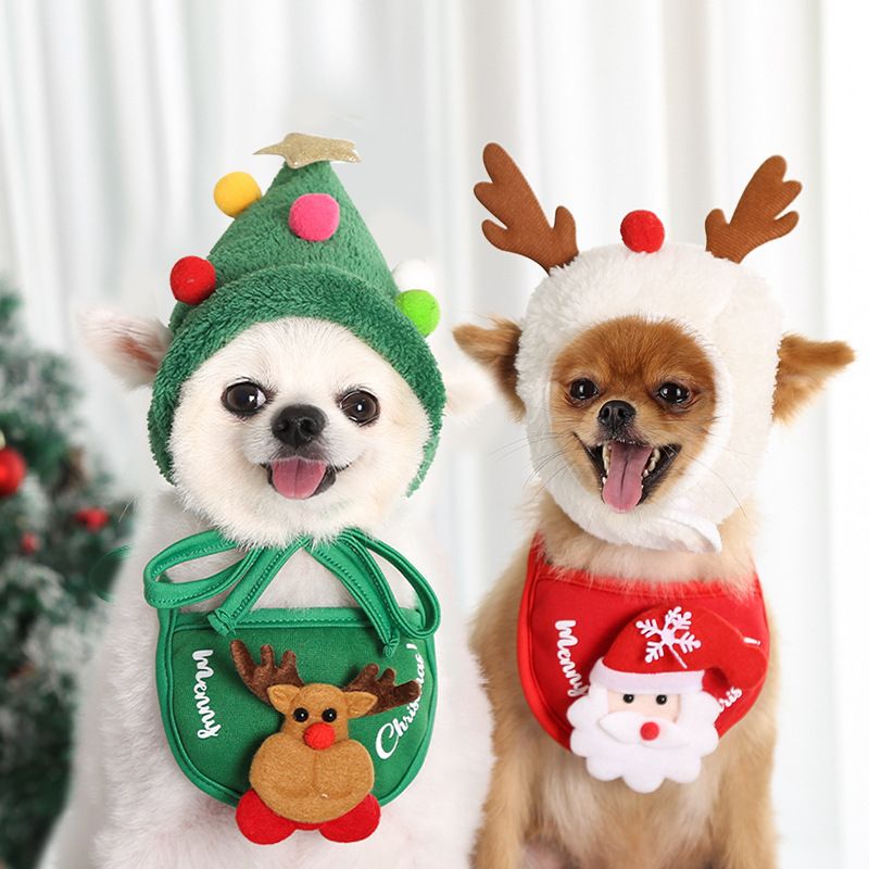 Weiwang Cartoon Pet Hat Christmas Deer Antlers White hat antlers L (good for 4.00 kg-7.50 kg pets)
