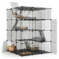 CARLA HOME Large Cat Cage Diy Enclosure, 4 Tier Pet Playpen Cat Kennel